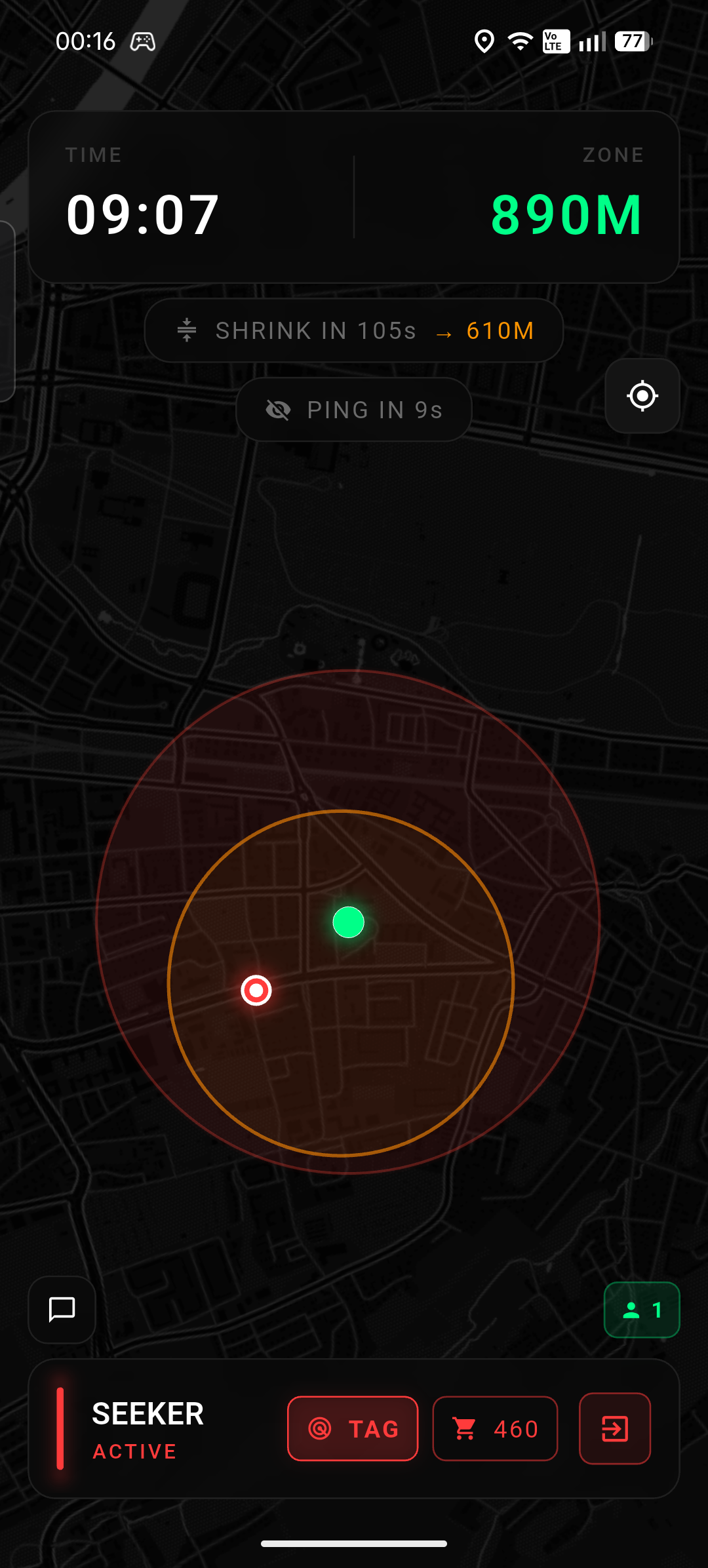 HideZone Gameplay — Seeker View